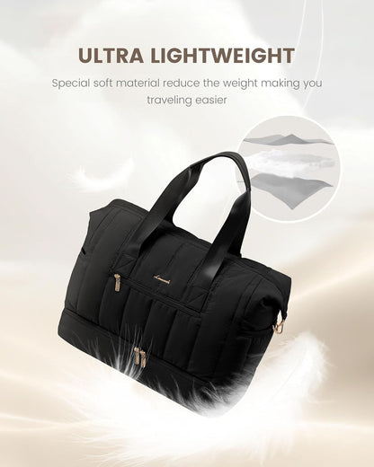 Convertible Travel Duffle Bag for Women Men,2 in 1 Garment Bag for Travel with Shoe Pouch,Overnight Weekender Carry On Duffel Bags for Airplane,Hanging Suitcase Suit Dress Business for Trip