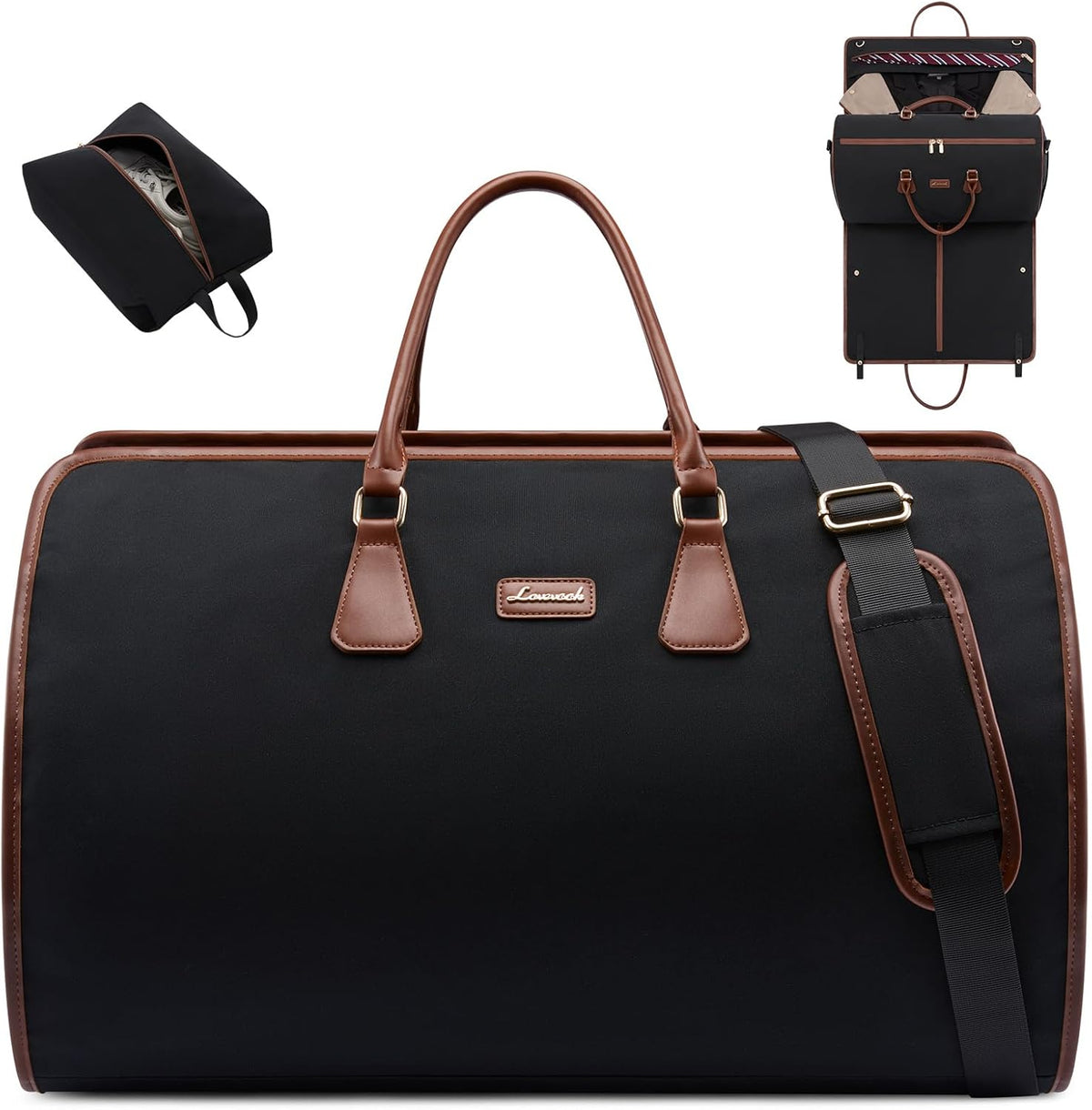 Convertible Travel Duffle Bag for Women Men,2 in 1 Garment Bag for Travel with Shoe Pouch,Overnight Weekender Carry On Duffel Bags for Airplane,Hanging Suitcase Suit Dress Business for Trip