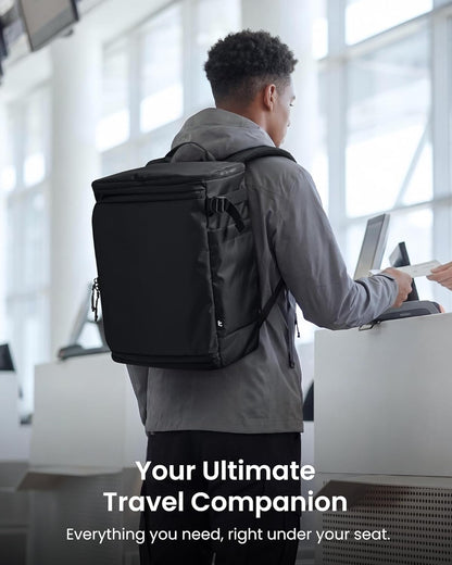23L-28L Expandable Travel Backpack, Underseat for Ryanair Southwest | Personal Item Backpack for Frontier JetBlue, Lightweight Carry-on Luggage, Water-resistant Business Rucksack Weekender Bag