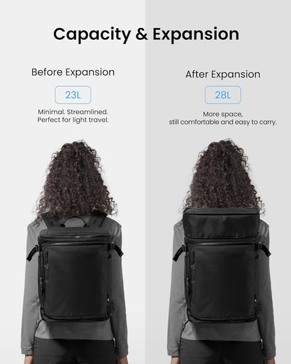 23L-28L Expandable Travel Backpack, Underseat for Ryanair Southwest | Personal Item Backpack for Frontier JetBlue, Lightweight Carry-on Luggage, Water-resistant Business Rucksack Weekender Bag
