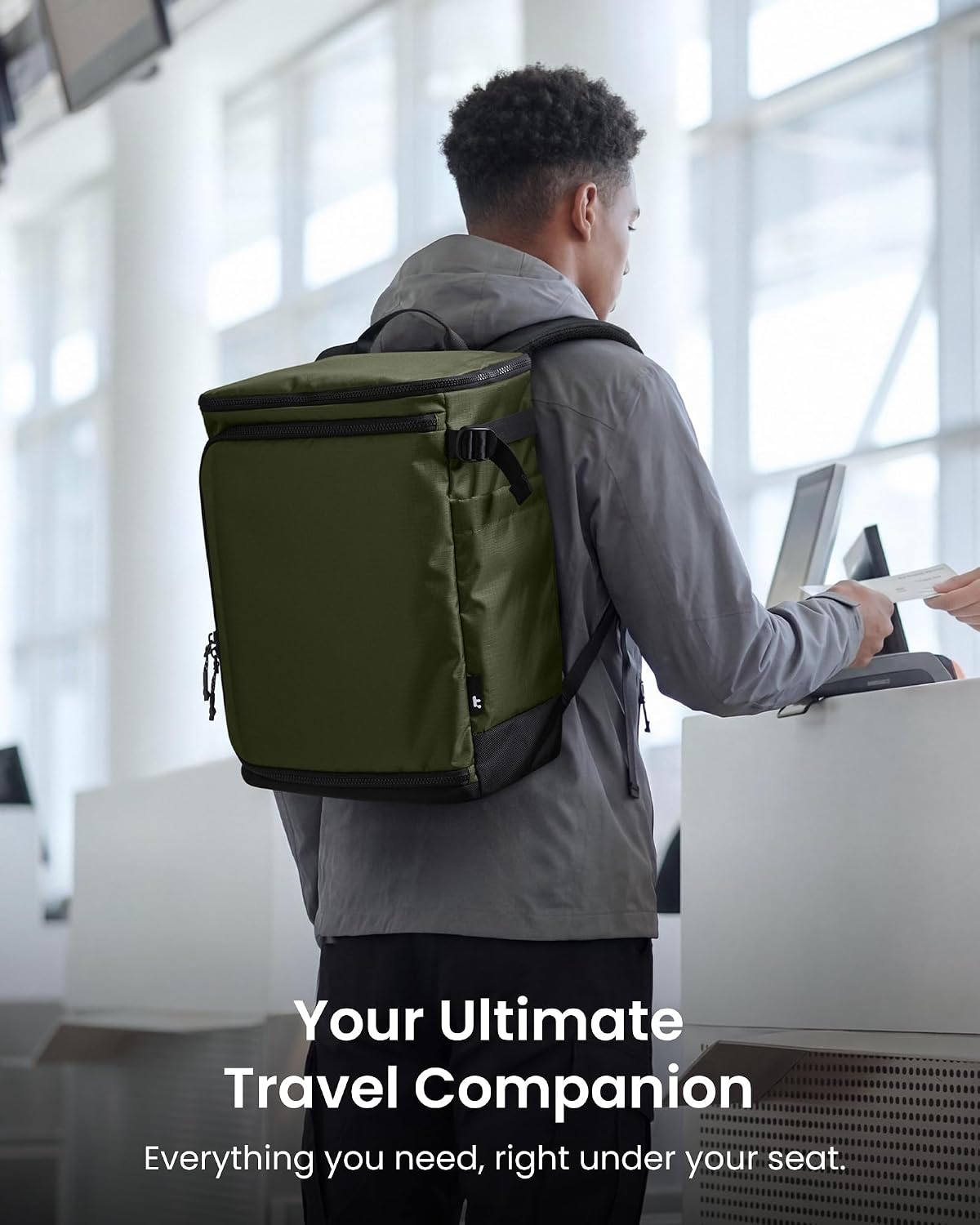 23L-28L Expandable Travel Backpack, Underseat for Ryanair Southwest | Personal Item Backpack for Frontier JetBlue, Lightweight Carry-on Luggage, Water-resistant Business Rucksack Weekender Bag