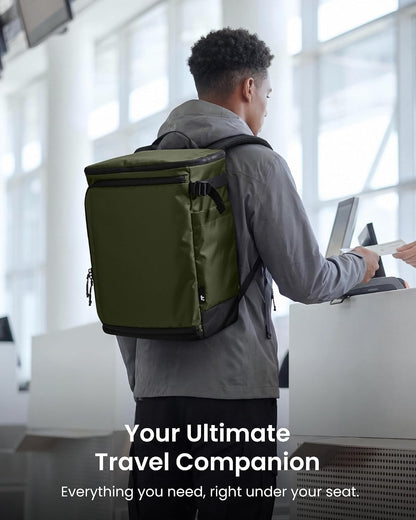 23L-28L Expandable Travel Backpack, Underseat for Ryanair Southwest | Personal Item Backpack for Frontier JetBlue, Lightweight Carry-on Luggage, Water-resistant Business Rucksack Weekender Bag