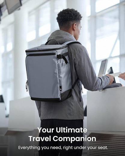 23L-28L Expandable Travel Backpack, Underseat for Ryanair Southwest | Personal Item Backpack for Frontier JetBlue, Lightweight Carry-on Luggage, Water-resistant Business Rucksack Weekender Bag