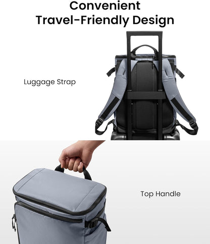 23L-28L Expandable Travel Backpack, Underseat for Ryanair Southwest | Personal Item Backpack for Frontier JetBlue, Lightweight Carry-on Luggage, Water-resistant Business Rucksack Weekender Bag