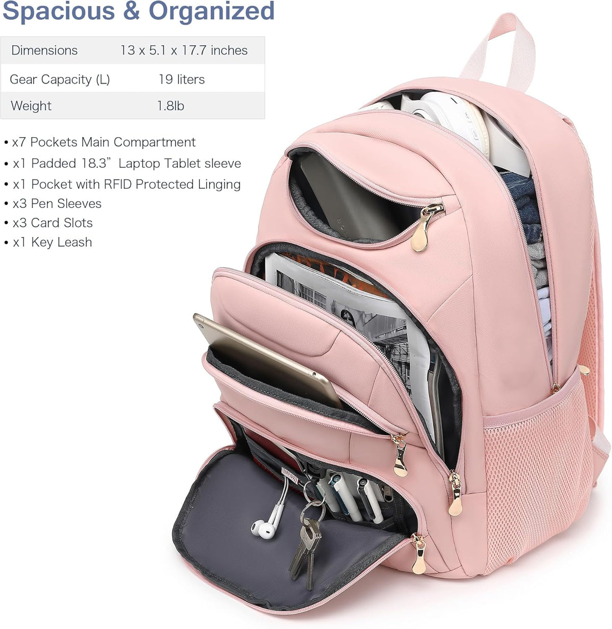 Vacuum Seal Backpack for Travel with Pump, 55L Large Bag with Zipper‑Off Detachable Vacuum Compression Bag Waterproof Carry On Large Travel Bag for Airline，Bags and Backpack Used Independently