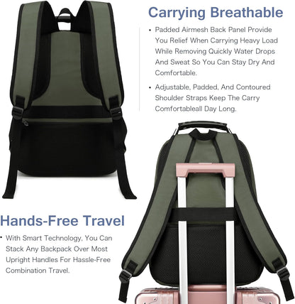 Vacuum Seal Backpack for Travel with Pump, 55L Large Bag with Zipper‑Off Detachable Vacuum Compression Bag Waterproof Carry On Large Travel Bag for Airline，Bags and Backpack Used Independently