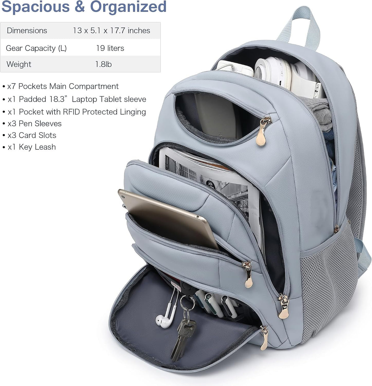 Vacuum Seal Backpack for Travel with Pump, 55L Large Bag with Zipper‑Off Detachable Vacuum Compression Bag Waterproof Carry On Large Travel Bag for Airline，Bags and Backpack Used Independently