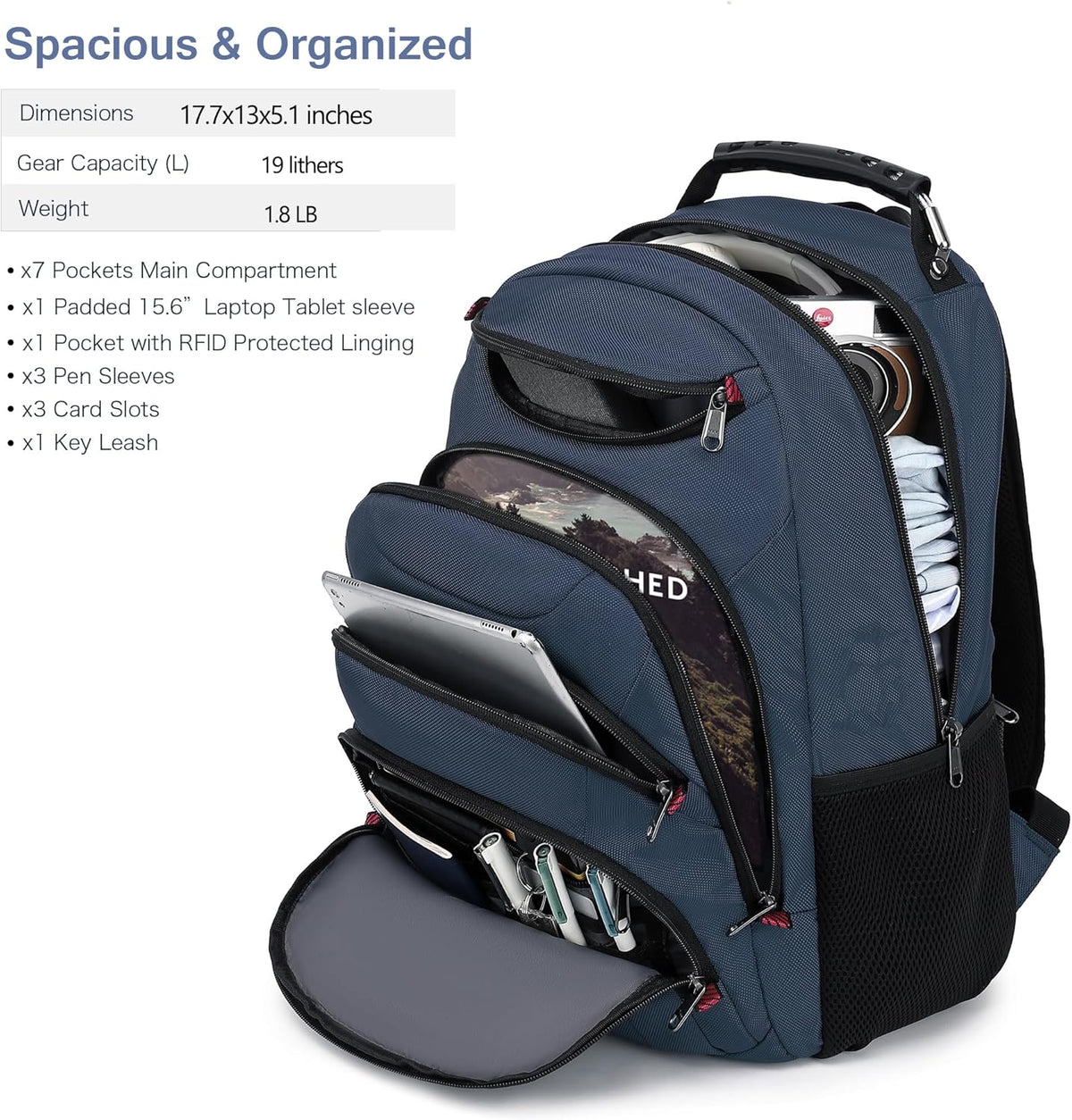 Vacuum Seal Backpack for Travel with Pump, 55L Large Bag with Zipper‑Off Detachable Vacuum Compression Bag Waterproof Carry On Large Travel Bag for Airline，Bags and Backpack Used Independently