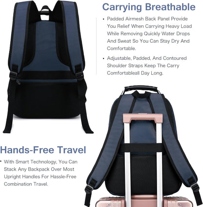 Vacuum Seal Backpack for Travel with Pump, 55L Large Bag with Zipper‑Off Detachable Vacuum Compression Bag Waterproof Carry On Large Travel Bag for Airline，Bags and Backpack Used Independently