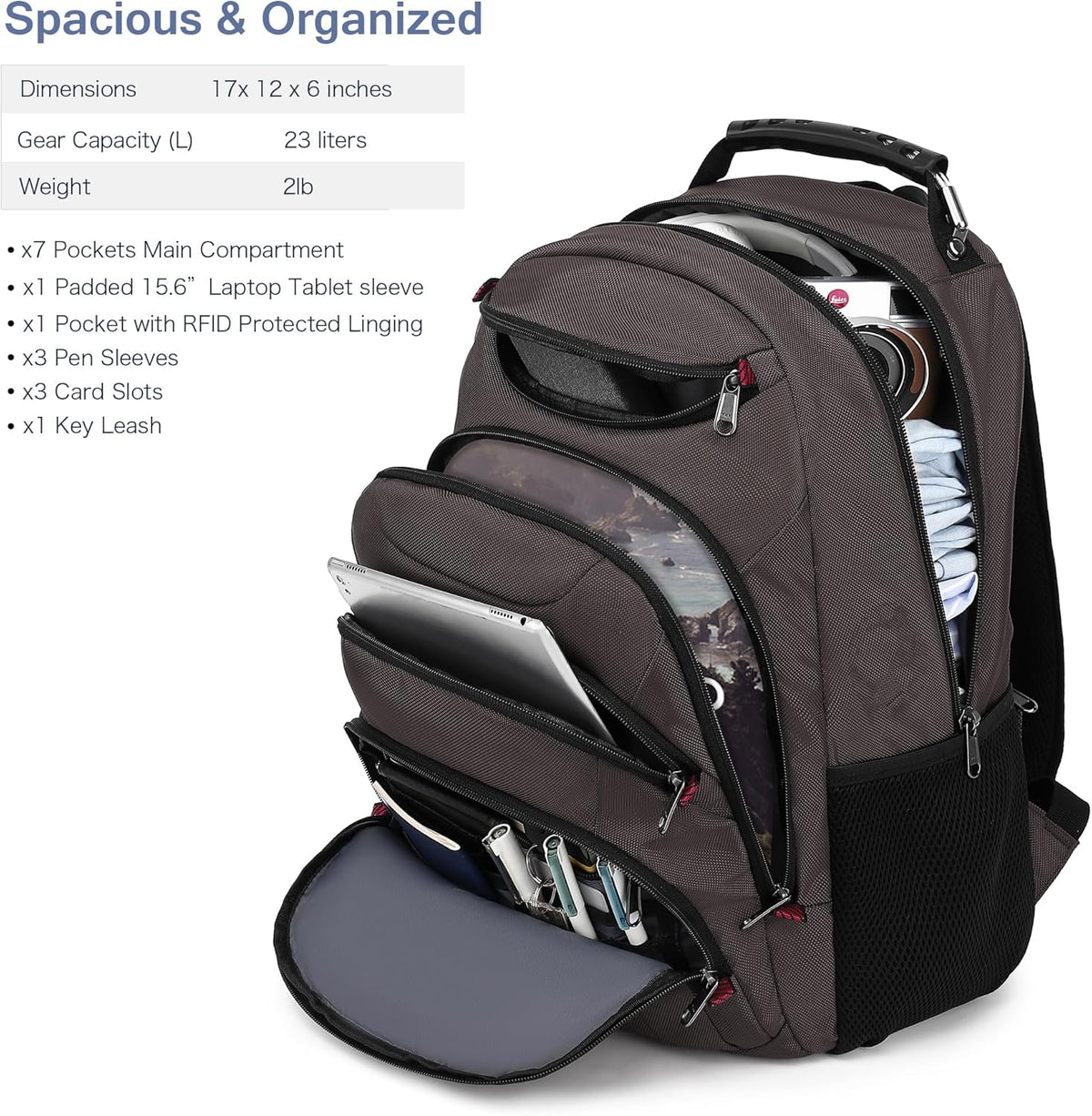 Vacuum Seal Backpack for Travel with Pump, 55L Large Bag with Zipper‑Off Detachable Vacuum Compression Bag Waterproof Carry On Large Travel Bag for Airline，Bags and Backpack Used Independently