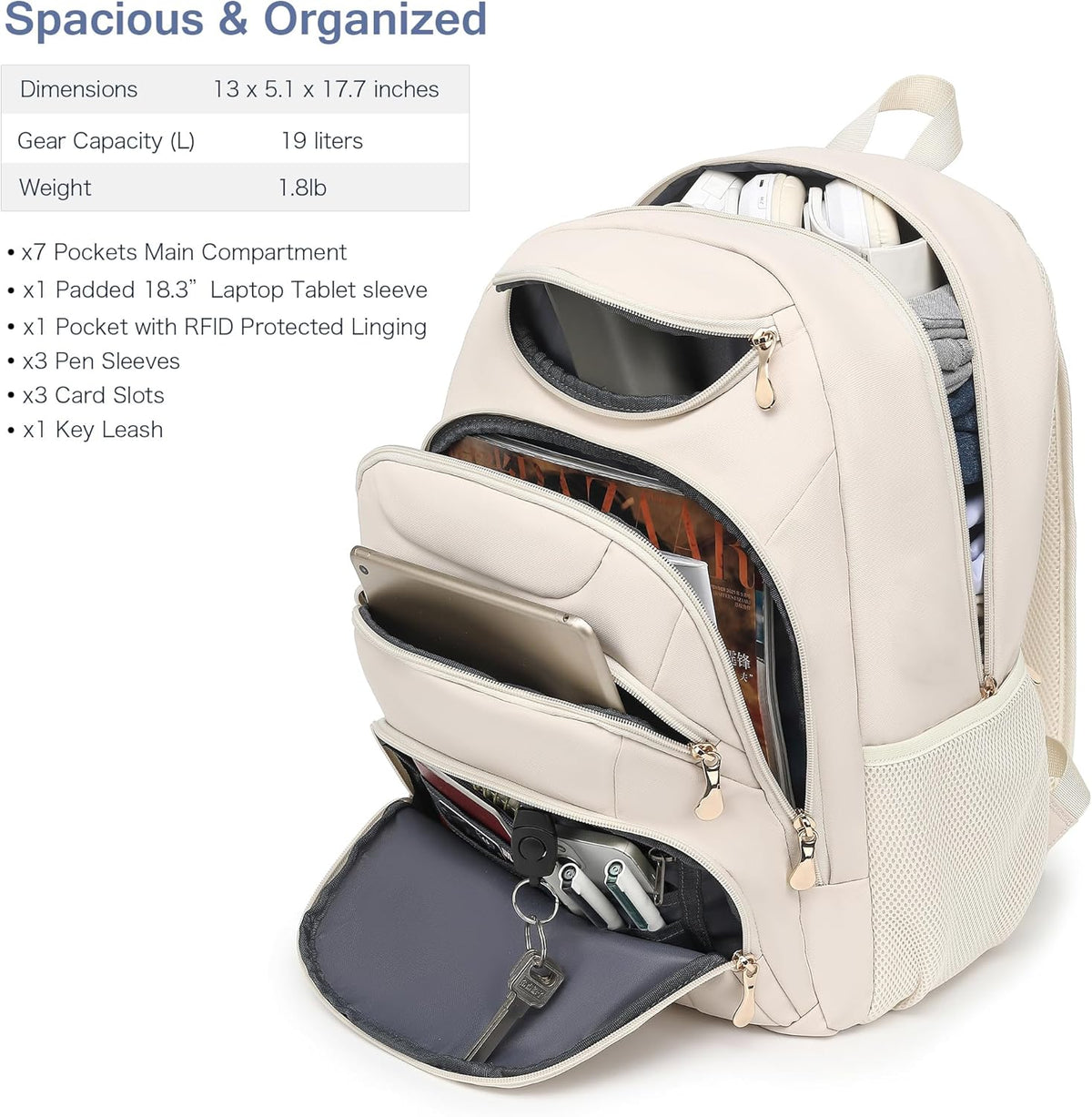Vacuum Seal Backpack for Travel with Pump, 55L Large Bag with Zipper‑Off Detachable Vacuum Compression Bag Waterproof Carry On Large Travel Bag for Airline，Bags and Backpack Used Independently
