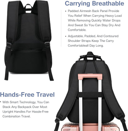 Vacuum Seal Backpack for Travel with Pump, 55L Large Bag with Zipper‑Off Detachable Vacuum Compression Bag Waterproof Carry On Large Travel Bag for Airline，Bags and Backpack Used Independently