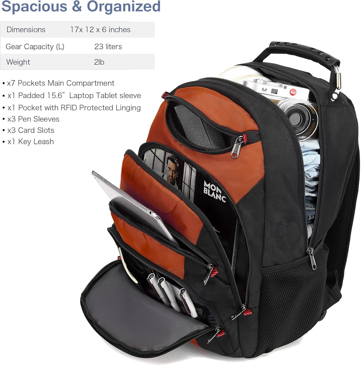 Vacuum Seal Backpack for Travel with Pump, 55L Large Bag with Zipper‑Off Detachable Vacuum Compression Bag Waterproof Carry On Large Travel Bag for Airline，Bags and Backpack Used Independently