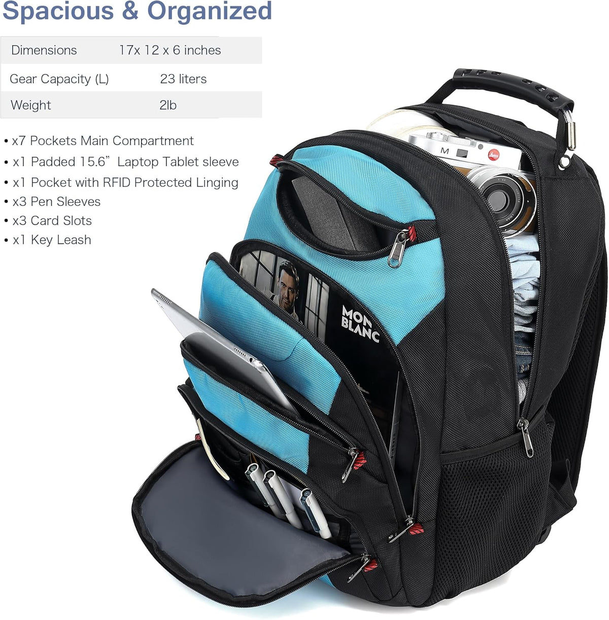 Vacuum Seal Backpack for Travel with Pump, 55L Large Bag with Zipper‑Off Detachable Vacuum Compression Bag Waterproof Carry On Large Travel Bag for Airline，Bags and Backpack Used Independently