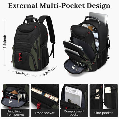 Vacuum Seal Backpack for Travel with Pump, 55L Large Bag with Zipper‑Off Detachable Vacuum Compression Bag Waterproof Carry On Large Travel Bag for Airline，Bags and Backpack Used Independently