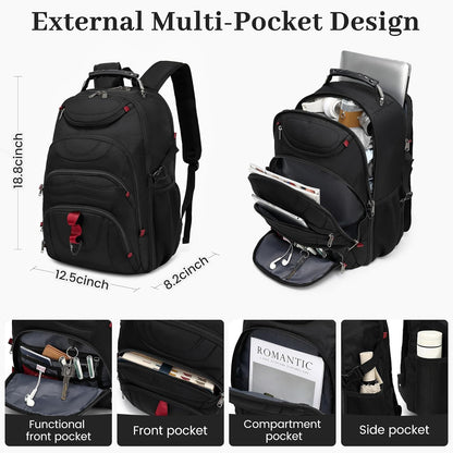 Vacuum Seal Backpack for Travel with Pump, 55L Large Bag with Zipper‑Off Detachable Vacuum Compression Bag Waterproof Carry On Large Travel Bag for Airline，Bags and Backpack Used Independently