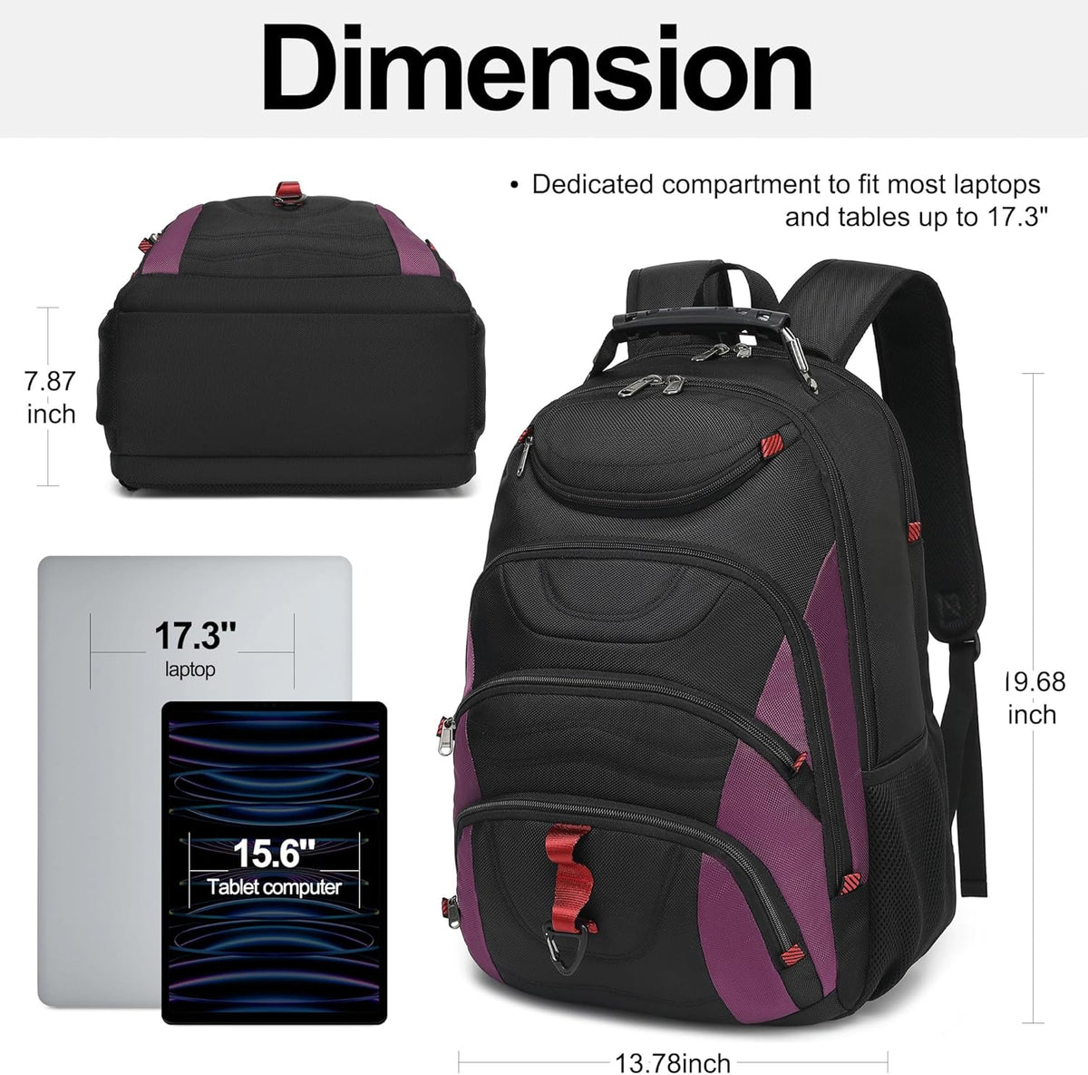 Vacuum Seal Backpack for Travel with Pump, 55L Large Bag with Zipper‑Off Detachable Vacuum Compression Bag Waterproof Carry On Large Travel Bag for Airline，Bags and Backpack Used Independently