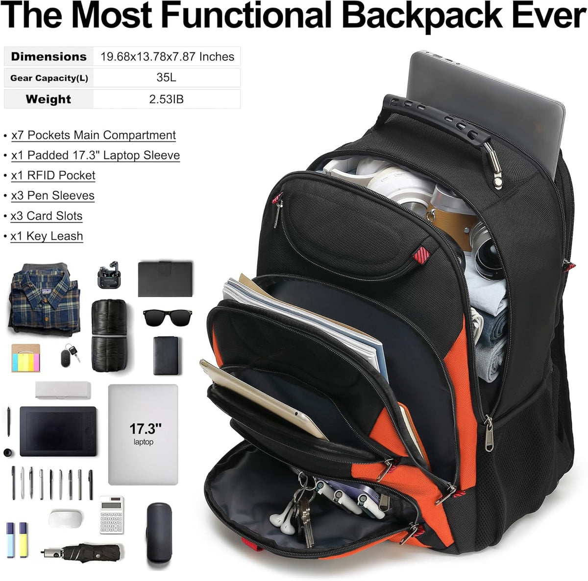 Vacuum Seal Backpack for Travel with Pump, 55L Large Bag with Zipper‑Off Detachable Vacuum Compression Bag Waterproof Carry On Large Travel Bag for Airline，Bags and Backpack Used Independently