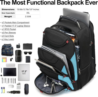 Vacuum Seal Backpack for Travel with Pump, 55L Large Bag with Zipper‑Off Detachable Vacuum Compression Bag Waterproof Carry On Large Travel Bag for Airline，Bags and Backpack Used Independently