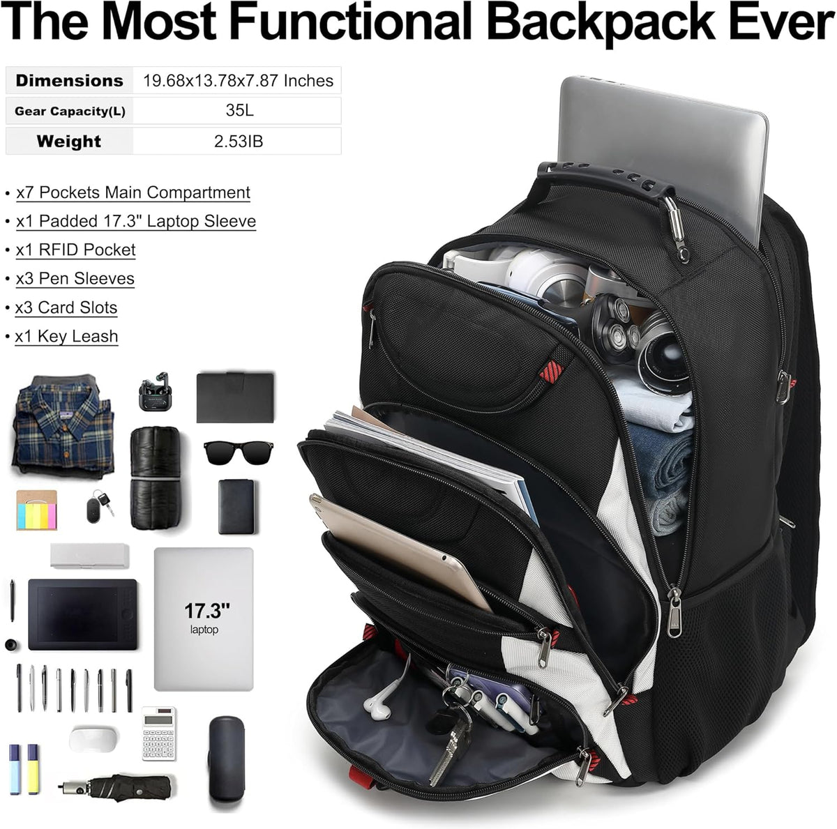 Vacuum Seal Backpack for Travel with Pump, 55L Large Bag with Zipper‑Off Detachable Vacuum Compression Bag Waterproof Carry On Large Travel Bag for Airline，Bags and Backpack Used Independently