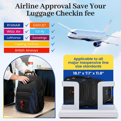 Vacuum Seal Backpack for Travel with Pump, 55L Large Bag with Zipper‑Off Detachable Vacuum Compression Bag Waterproof Carry On Large Travel Bag for Airline，Bags and Backpack Used Independently