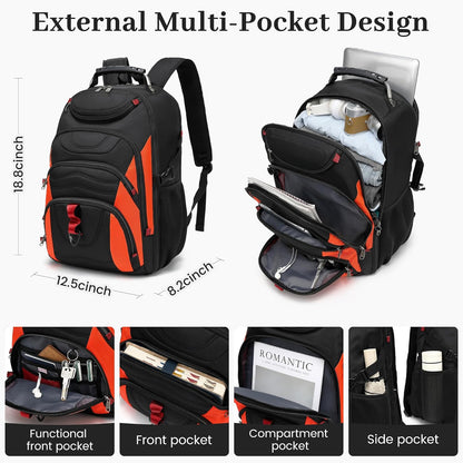 Vacuum Seal Backpack for Travel with Pump, 55L Large Bag with Zipper‑Off Detachable Vacuum Compression Bag Waterproof Carry On Large Travel Bag for Airline，Bags and Backpack Used Independently