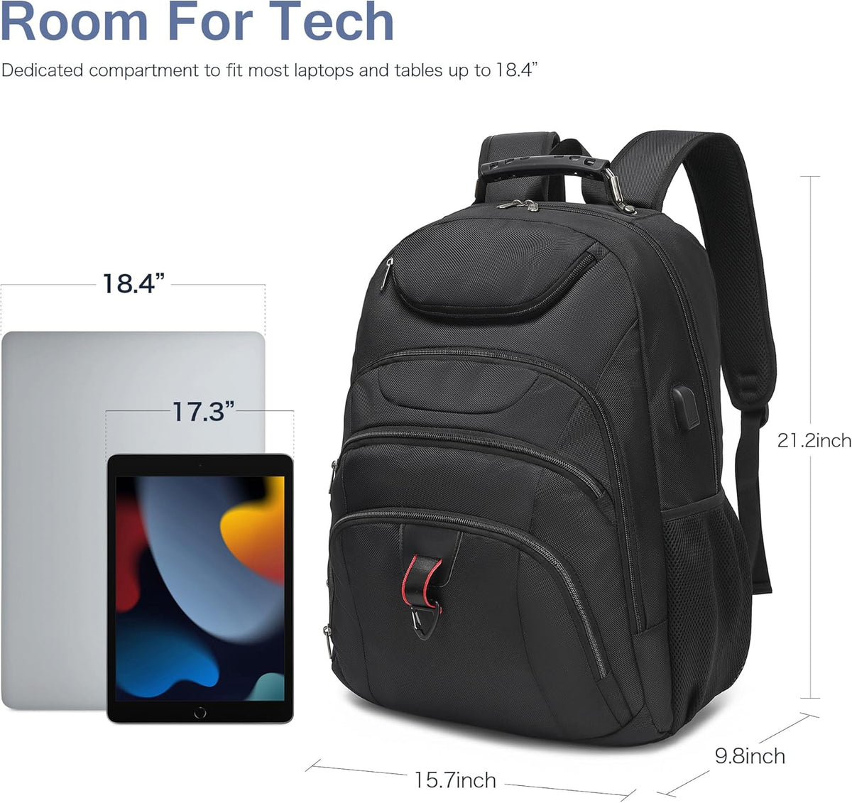 Vacuum Seal Backpack for Travel with Pump, 55L Large Bag with Zipper‑Off Detachable Vacuum Compression Bag Waterproof Carry On Large Travel Bag for Airline，Bags and Backpack Used Independently