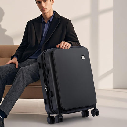 20 Inch Carry On Luggage, PC Lightweight Hardside | Expandable, Spinner Wheels, Front Compartment & Cup Holder, TSA-Approved Lock, USB Port