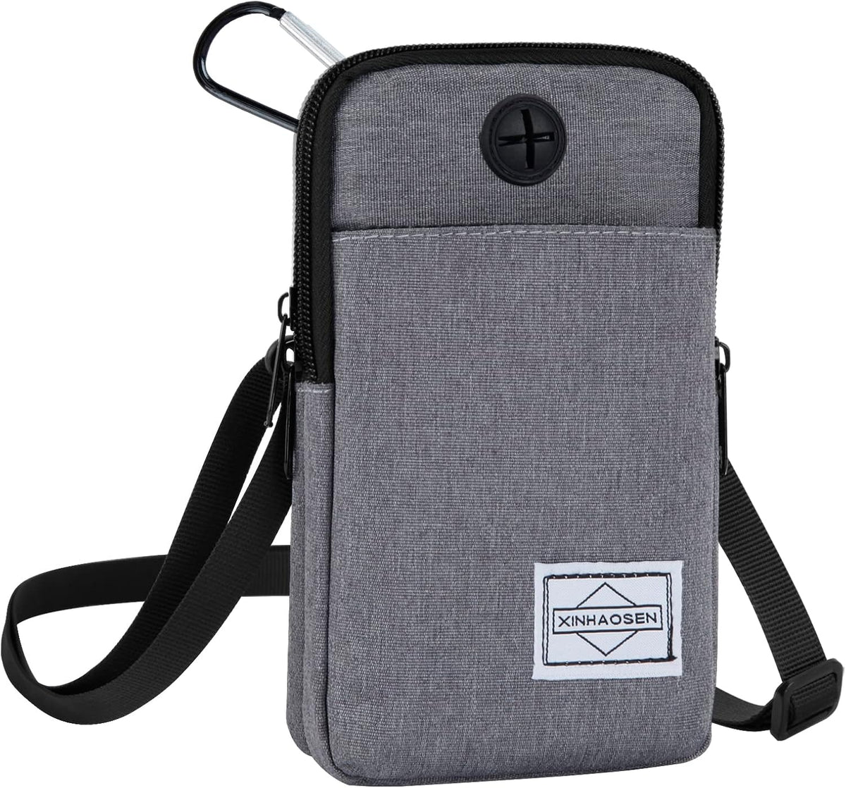 Cell Phone Purse Waist Pack Bag Travel Crossbody Bag Wristband Sport Armband Wallet with Removable Shoulder Strap (Black)
