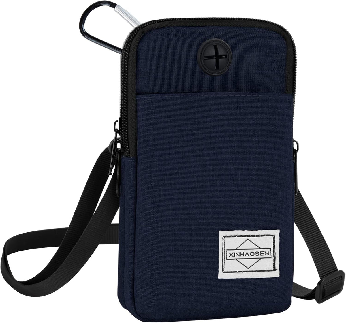Cell Phone Purse Waist Pack Bag Travel Crossbody Bag Wristband Sport Armband Wallet with Removable Shoulder Strap (Black)