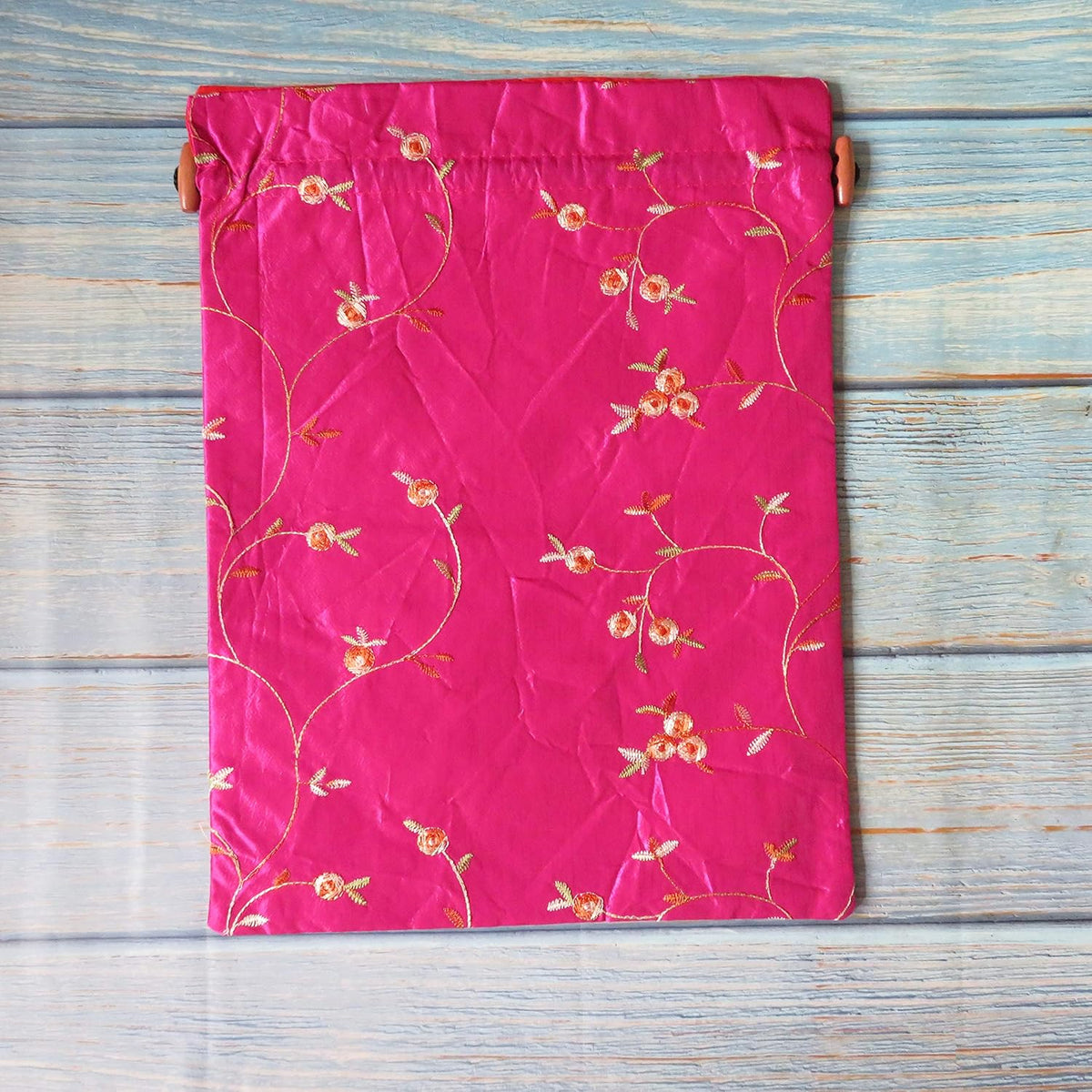 4pcs Embroidered Silk Flower Design Jacquard Travel Bag, Laundry Bags Shoe Bags, Lingerie Bags Underwear Bags for Travel Storage for Men Women Washable Cloth Shoe Bags