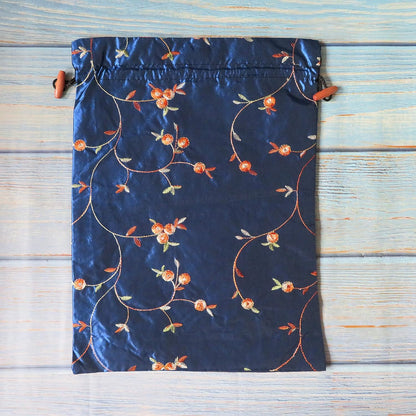 4pcs Embroidered Silk Flower Design Jacquard Travel Bag, Laundry Bags Shoe Bags, Lingerie Bags Underwear Bags for Travel Storage for Men Women Washable Cloth Shoe Bags