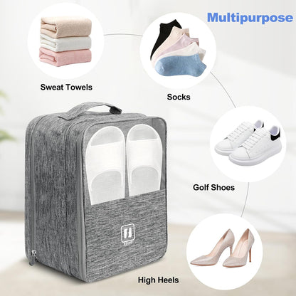 Large Shoe Bags for Travel, Holds 3 Pairs of Shoes, Portable Dance Shoe Storage Pouch, Sneaker Storage Bag (Black)