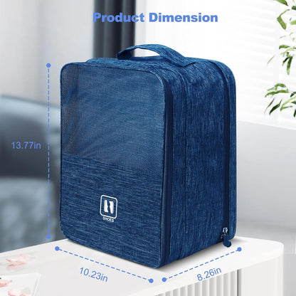 Large Shoe Bags for Travel, Holds 3 Pairs of Shoes, Portable Dance Shoe Storage Pouch, Sneaker Storage Bag (Black)