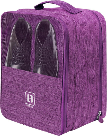 Large Shoe Bags for Travel, Holds 3 Pairs of Shoes, Portable Dance Shoe Storage Pouch, Sneaker Storage Bag (Black)