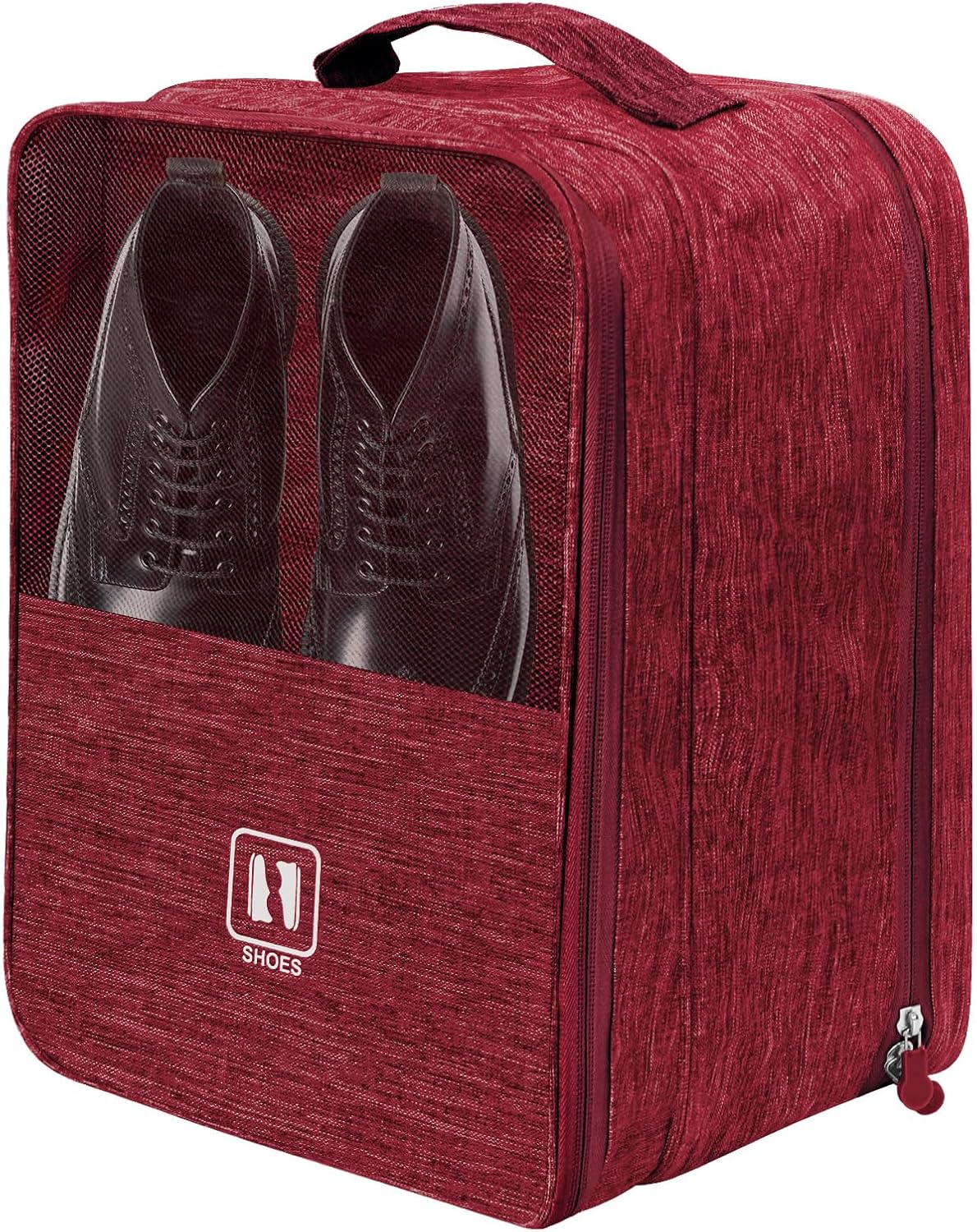 Large Shoe Bags for Travel, Holds 3 Pairs of Shoes, Portable Dance Shoe Storage Pouch, Sneaker Storage Bag (Black)