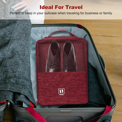 Large Shoe Bags for Travel, Holds 3 Pairs of Shoes, Portable Dance Shoe Storage Pouch, Sneaker Storage Bag (Black)
