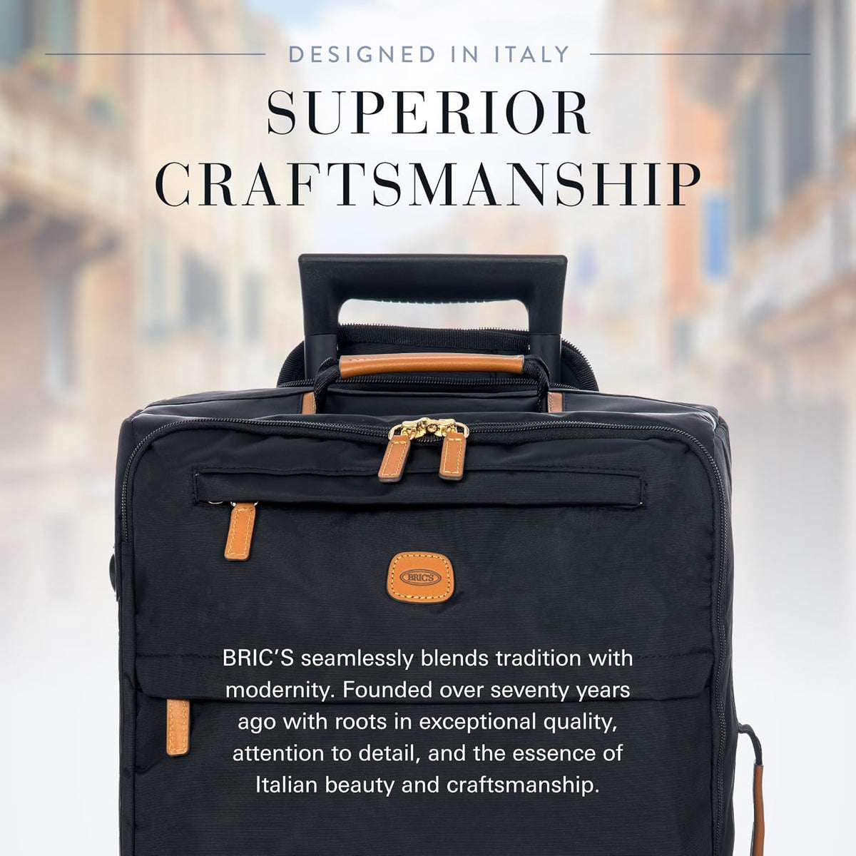 X-Travel 21” Carry-On Spinner – Airline Approved Luxury Softside Luggage with 360° Wheels, Recycled Water-Resistant Fabric, Interior Pockets, and Leather Details – Navy