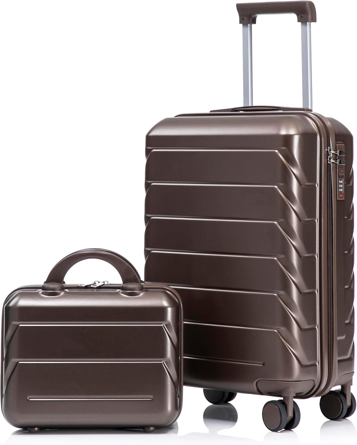 22x14x9 Airline Approved Carry On Luggage with 14'' Case - Bussiness Suitcase with Front Laptop Compartment, Hard Shell Suitcases with Spinner Wheels & Lock for Travel, Men/Women (Navy)