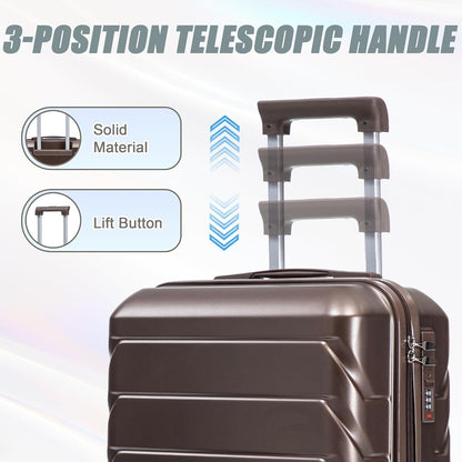 22x14x9 Airline Approved Carry On Luggage with 14'' Case - Bussiness Suitcase with Front Laptop Compartment, Hard Shell Suitcases with Spinner Wheels & Lock for Travel, Men/Women (Navy)