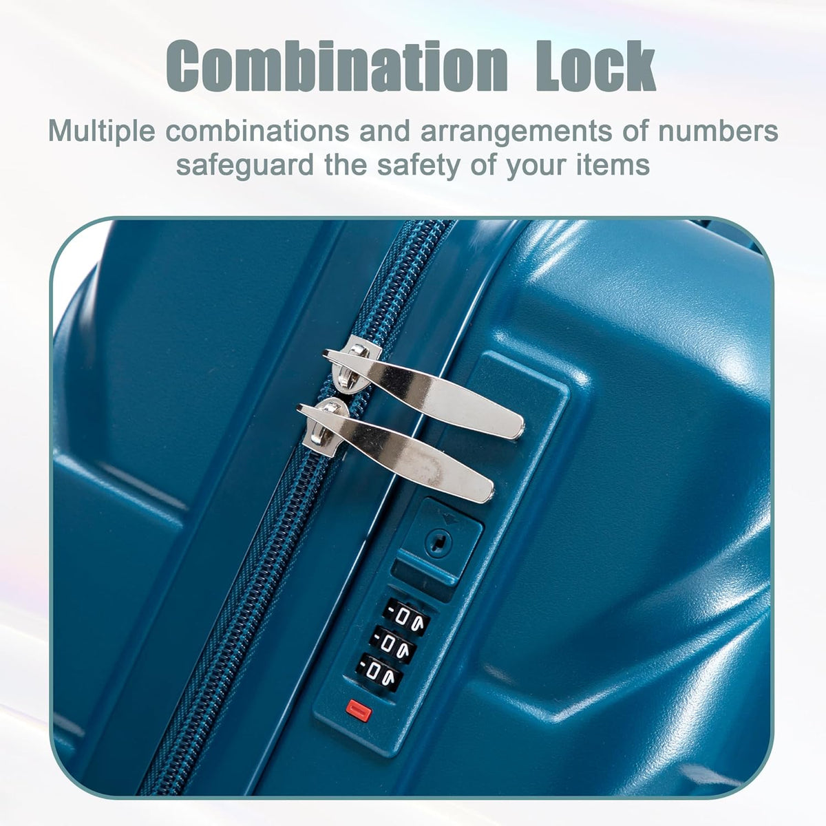 22x14x9 Airline Approved Carry On Luggage with 14'' Case - Bussiness Suitcase with Front Laptop Compartment, Hard Shell Suitcases with Spinner Wheels & Lock for Travel, Men/Women (Navy)