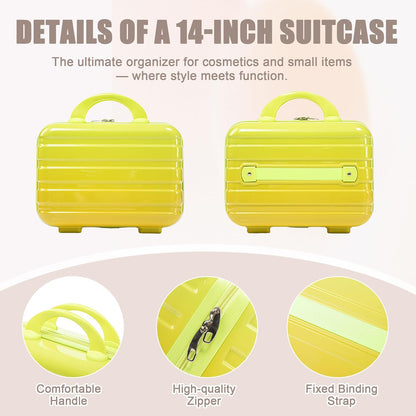 22x14x9 Airline Approved Carry On Luggage with 14'' Case - Bussiness Suitcase with Front Laptop Compartment, Hard Shell Suitcases with Spinner Wheels & Lock for Travel, Men/Women (Navy)
