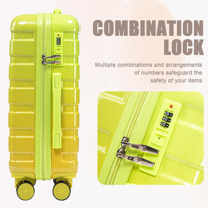 22x14x9 Airline Approved Carry On Luggage with 14'' Case - Bussiness Suitcase with Front Laptop Compartment, Hard Shell Suitcases with Spinner Wheels & Lock for Travel, Men/Women (Navy)