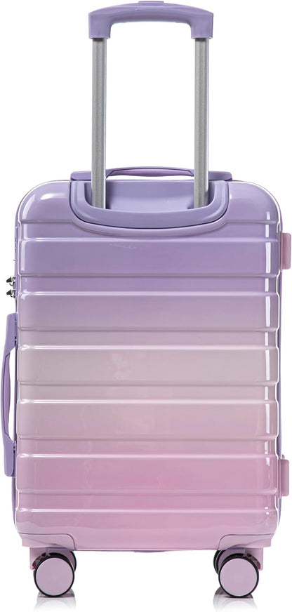 22x14x9 Airline Approved Carry On Luggage with 14'' Case - Bussiness Suitcase with Front Laptop Compartment, Hard Shell Suitcases with Spinner Wheels & Lock for Travel, Men/Women (Navy)
