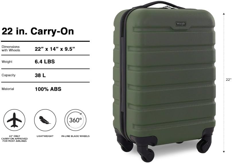 21.5" Spinner Carry-On Luggage, Navy Blue