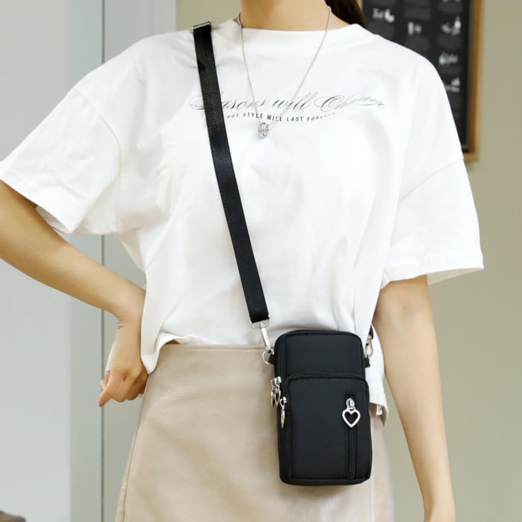 Small Crossbody Bag for Women - Mini Phone Purses with Crossbody Strap and Wallet - Nylon Arm Bag - Colors A