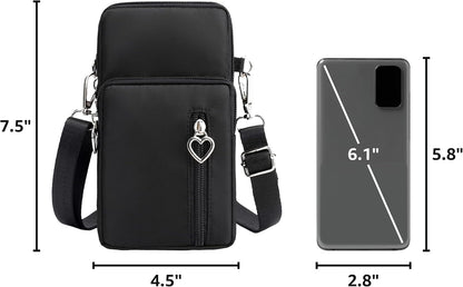 Small Crossbody Bag for Women - Mini Phone Purses with Crossbody Strap and Wallet - Nylon Arm Bag - Colors A