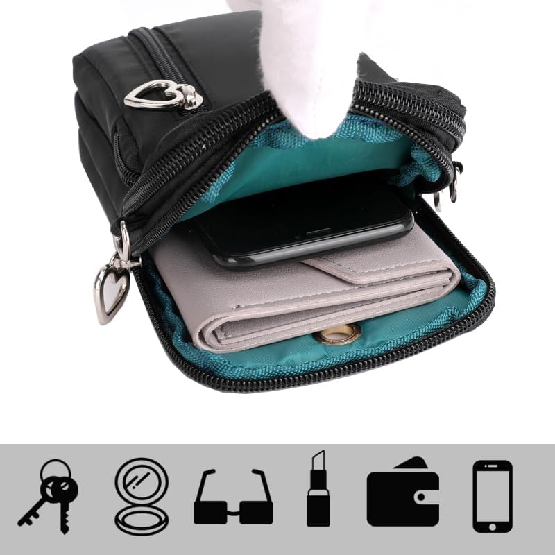 Small Crossbody Bag for Women - Mini Phone Purses with Crossbody Strap and Wallet - Nylon Arm Bag - Colors A