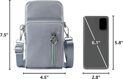 Small Crossbody Bag for Women - Mini Phone Purses with Crossbody Strap and Wallet - Nylon Arm Bag - Colors A
