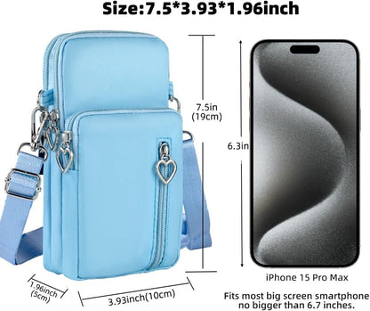 Small Crossbody Bag for Women - Mini Phone Purses with Crossbody Strap and Wallet - Nylon Arm Bag - Colors A